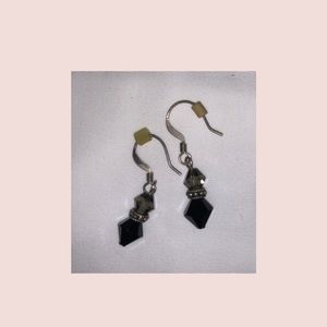 black jewel earrings